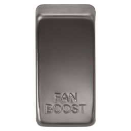Knightsbridge 'FAN BOOST' Switch Cover Black Nickel
