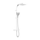 Bristan Quadrato Rear-Fed Exposed Chrome-Plated Thermostatic Bar Mixer Shower with Diverter