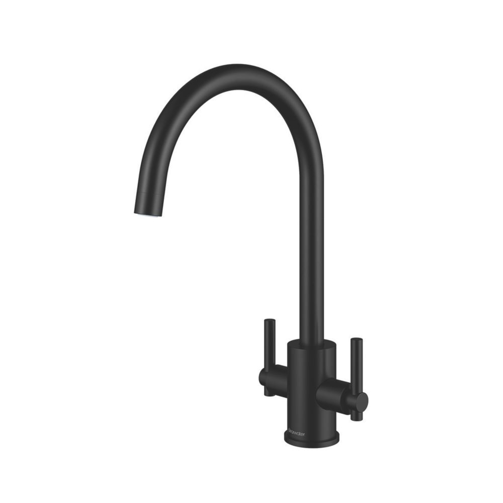 Clearwater Rococo Monobloc Mixer Tap Matt Black Screwfix