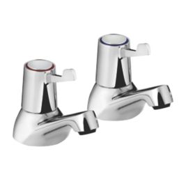 Bristan Lever Chrome 85mm Deck Mounted Lever 2 Tap Holes Bath Pillar Tap