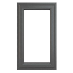 Crystal  Left-Hand Opening Clear Triple-Glazed Casement Anthracite on White uPVC Window 610mm x 965mm