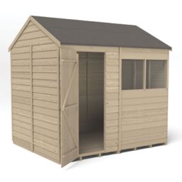 Forest  8' x 6' (Nominal) Reverse Apex Overlap Timber Shed with Assembly