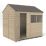 Forest  8' x 6' (Nominal) Reverse Apex Overlap Timber Shed with Assembly