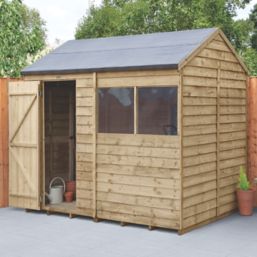 Forest  8' x 6' (Nominal) Reverse Apex Overlap Timber Shed with Assembly