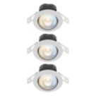 Calex SMD 220-240V 2700-6500K Adjustable Tilting Head  LED Smart Downlight With Variable White Light White 4.9W 345lm 3 Pack