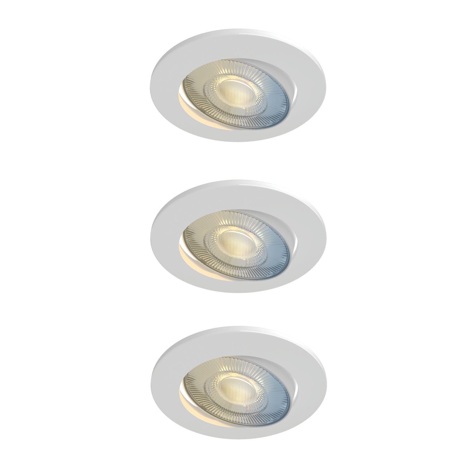Calex SMD 220-240V 2700-6500K Adjustable Tilting Head LED Smart Downlights White 4.9W 345lm 3 Pack (456KH)