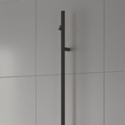 Reina 1500mm x 22mm 137BTU Black Pole Electric Towel Rail Radiator