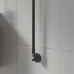 Reina 1500mm x 22mm 137BTU Black Pole Electric Towel Rail Radiator