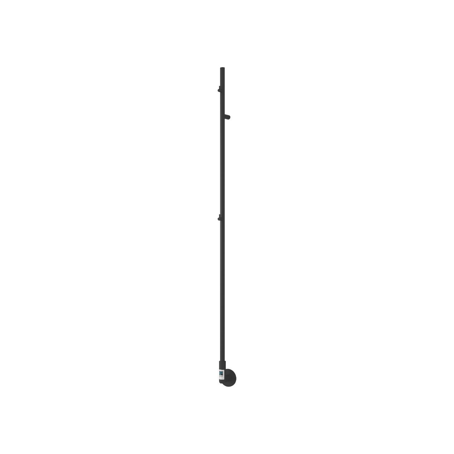 Reina 1500mm x 22mm 137BTU Black Pole Electric Towel Rail Radiator (456LH)