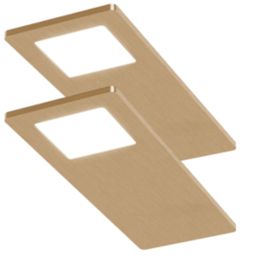 Sensio Astro TrioTone Rectangular LED Under Cabinet Lights Brass 9.6W 240-270lm 2 Pack