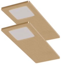 Sensio Astro TrioTone Rectangular LED Under Cabinet Lights Brass 9.6W 240-270lm 2 Pack