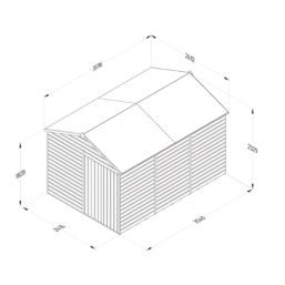 Forest Beckwood 8' x 11' 6" (Nominal) Apex Shiplap Timber Shed with Assembly