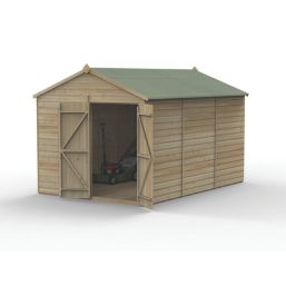 Forest Beckwood 8' x 11' 6" (Nominal) Apex Shiplap Timber Shed with Base & Assembly