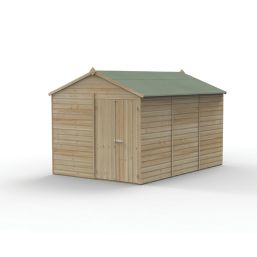 Forest Beckwood 8' x 11' 6" (Nominal) Apex Shiplap Timber Shed with Base & Assembly