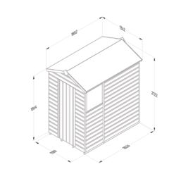 Forest Beckwood 4' x 6' (Nominal) Apex Shiplap Timber Shed with Base & Assembly