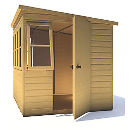Shire  6' 6" x 6' (Nominal) Pent Shiplap T&G Timber Shed