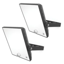 4lite  Outdoor LED Floodlight With PIR Sensor Black 30W 2475lm 2 Pack