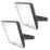 4lite  Outdoor LED Floodlight With PIR Sensor Black 30W 2475lm 2 Pack