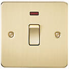 Knightsbridge FP8341NBB 20A 1-Gang DP Control Switch Brushed Brass with LED