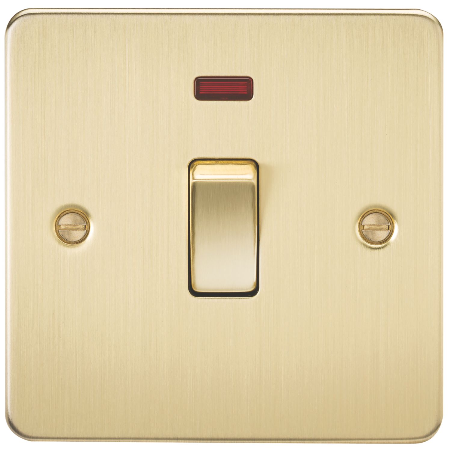 Knightsbridge 20A 1-Gang DP Control Switch Brushed Brass with LED (456VF)