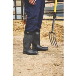 Site Trench Size 7  Black Steel Toe Cap Safety Wellies