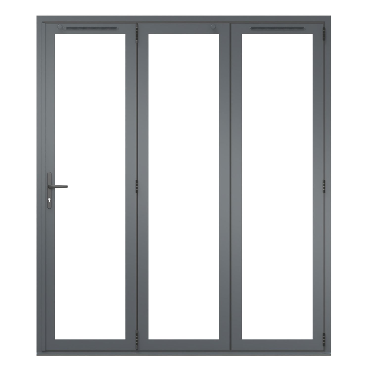 Green & Taylor 3-Door Grey Aluminium Bi-Fold Patio Right-Hand Opening External Doors 2090mm x 1790mm (457CT)