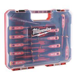 Milwaukee Tri-Lobe Mixed  VDE Screwdriver Set 12 Pieces