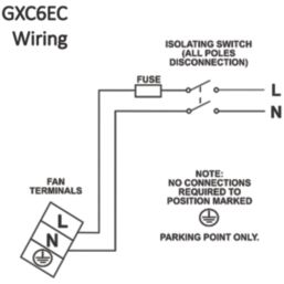 Xpelair GXC6EC  (7 1/4") Axial Kitchen Extractor Fan  White 120-230V