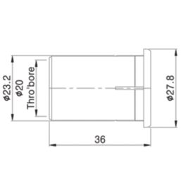 Flomasta  Plastic Push-Fit Pipe Inserts 28mm 10 Pack