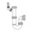 Flomasta Telescopic P Trap White 40mm