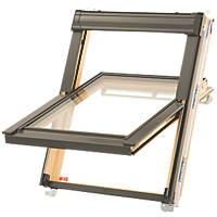 Keylite  T01 Manual Centre-Pivot Lacquered Timber Roof Window Clear 550 x 780mm