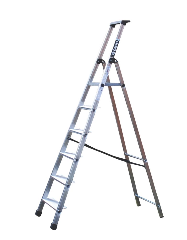 TB Davies Aluminium 1.96m 6 Step Platform Step Ladder Screwfix
