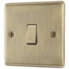 British General Nexus Metal 20A 16AX 1-Gang 2-Way Light Switch  Antique Brass