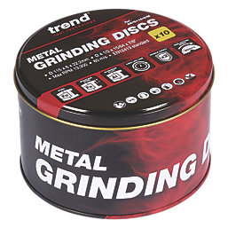 Trend AD/G115/6/M Metal Metal Grinding Discs 115mm (4 1/2") x 22.23mm 10 Pack