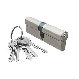 Smith & Locke 6-Pin Euro Double Cylinder Lock 45-45 (90mm) Silver 2 Pack