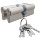 Smith & Locke 1 Star 6-Pin Euro Double Cylinder Locks 45-45 (90mm) Silver 2 Pack