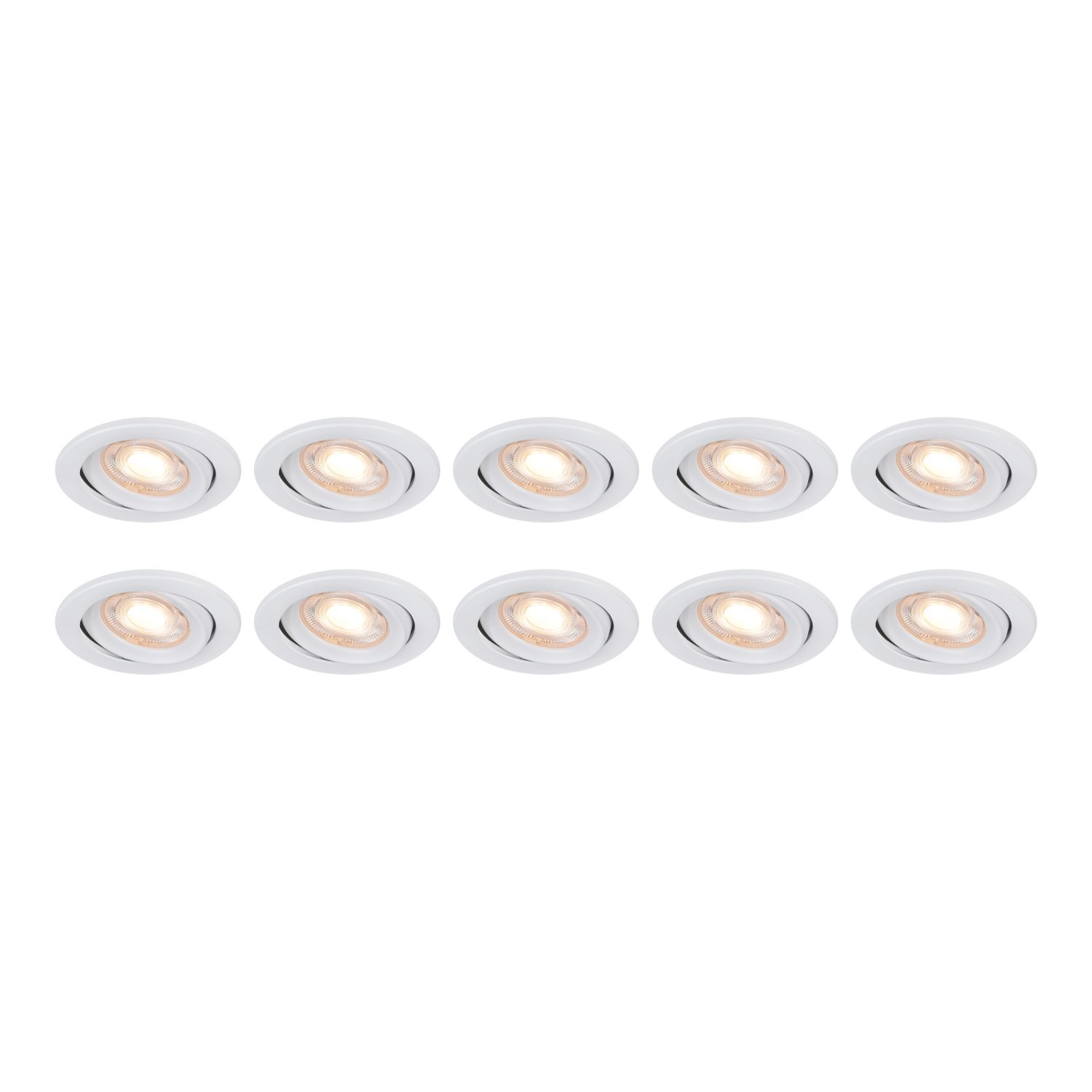 LAP Ubertas Tilt LED Downlights White 4W 420lm 10 Pack (457RE)