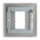 Contactum iConic 1-Module Modular Faceplate Brushed Steel