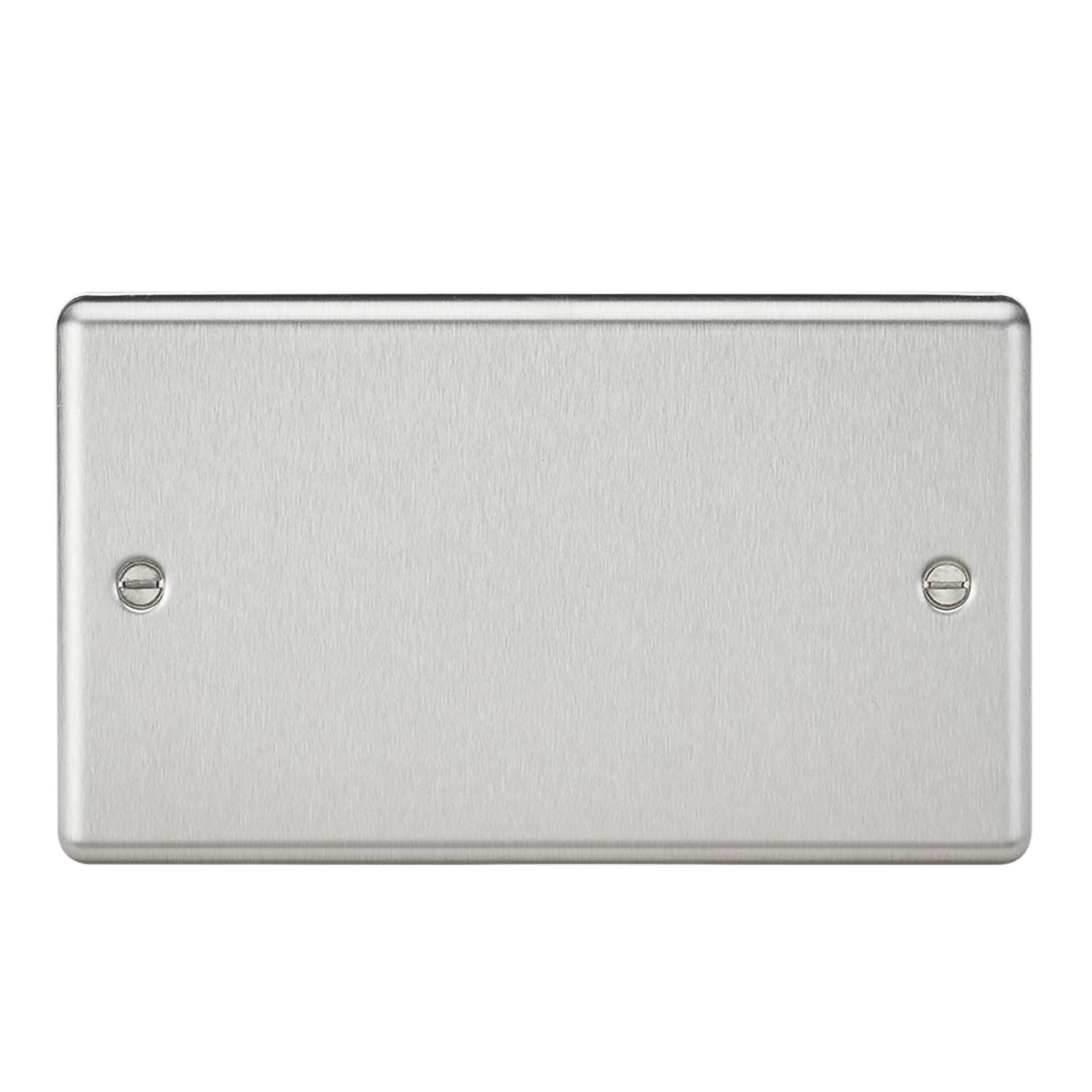 Knightsbridge 2-Gang Blanking Plate Brushed Chrome (457TY)