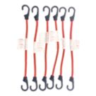Smith & Locke Heavy Duty Red Bungee Cords 400mm x 8mm 6 Pack