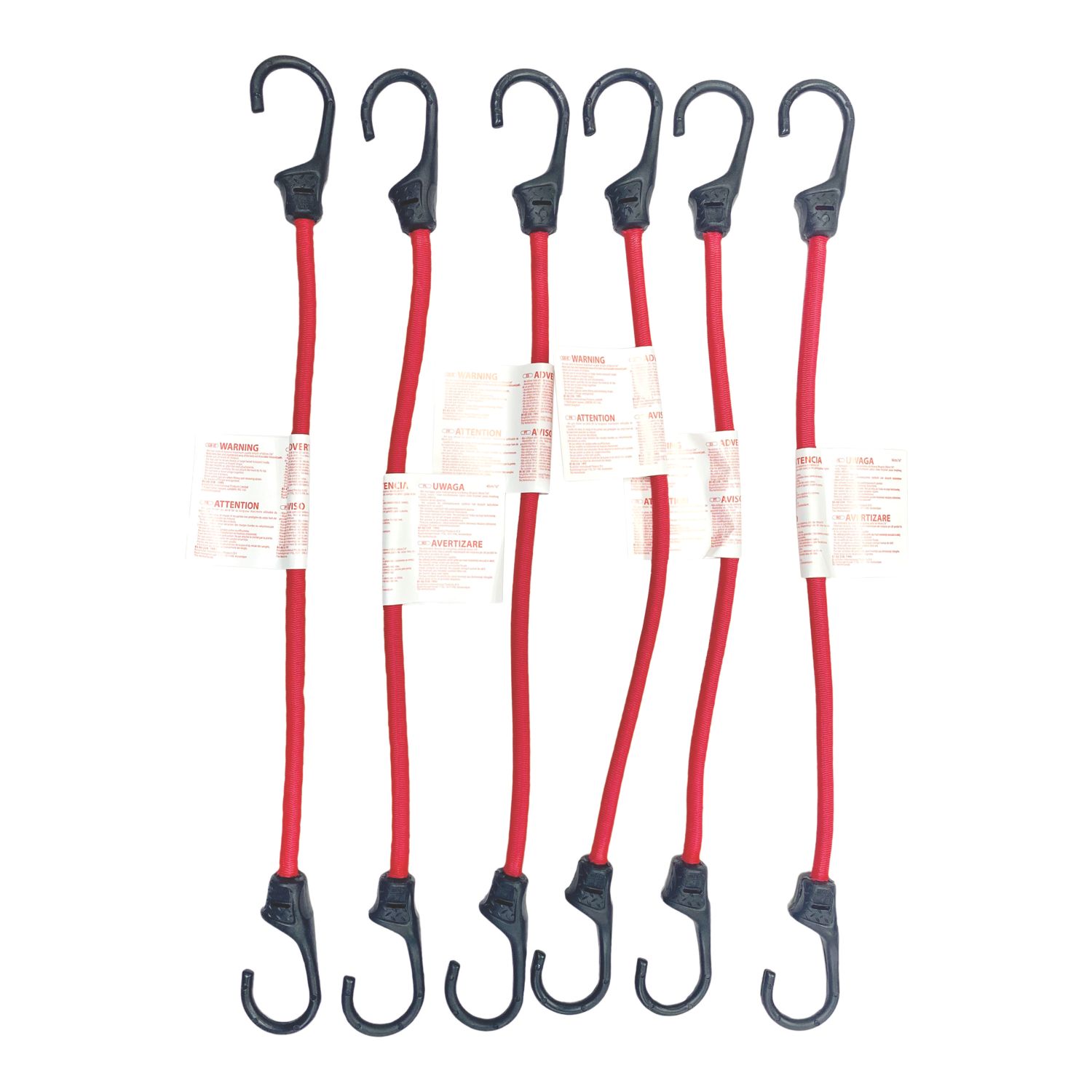 Smith & Locke Heavy Duty Red Bungee Cords 400mm x 8mm 6 Pack (457VE)