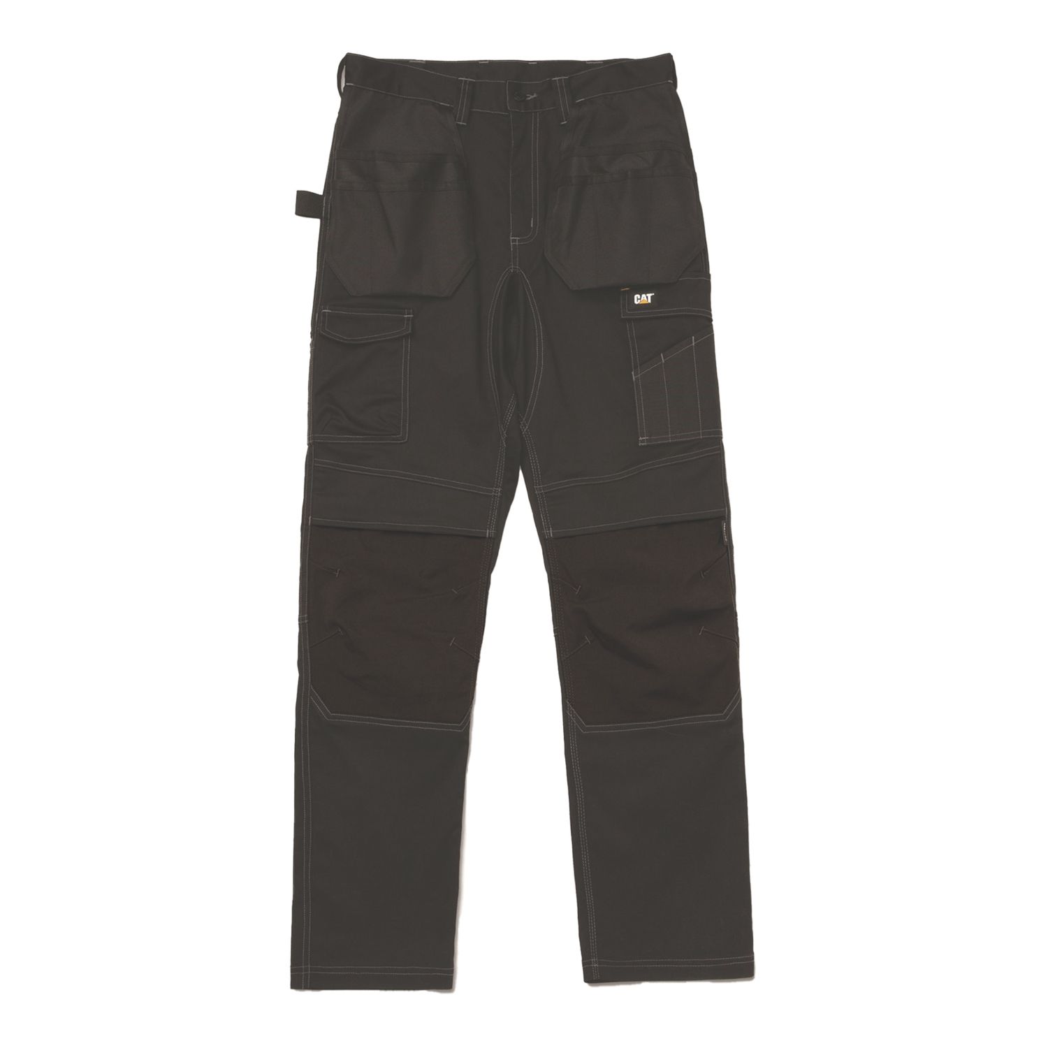 CAT Essential Knee Pocket Stretch Holster Work Trousers Black 42" W 34" L (457XK)
