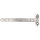 GateMate Matt Silver Straight Heavy Reversible Hinges 180mm x 24" x 600mm 2 Pack