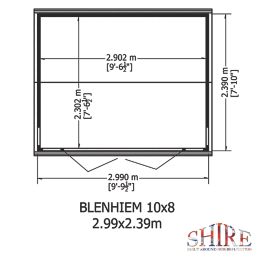 Shire Blenhiem 10' x 8' (Nominal) Apex Shiplap T&G Timber Summerhouse
