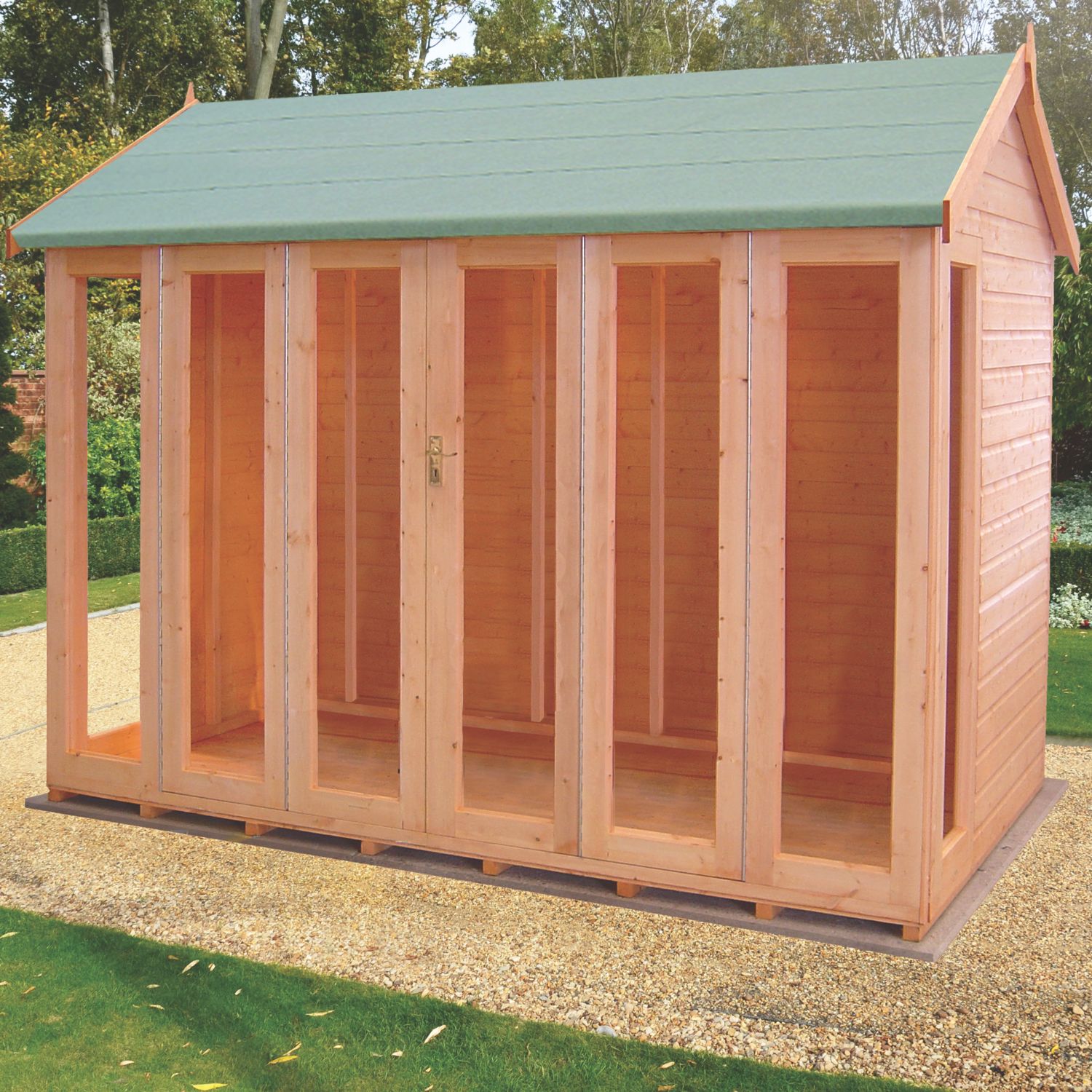 Shire Blenhiem 10' x 8' (Nominal) Apex Shiplap T&G Timber Summerhouse (4581X)