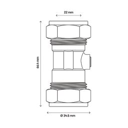 Flomasta Isolating Valves 22mm 10 Pack