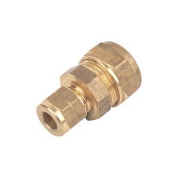 Flomasta Brass Compression Reducing Coupler 15mm x 12mm - Screwfix