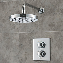 Triton  Rear-Fed Concealed Chrome Thermostatic Dual Control Mixer
