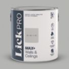 LickPro Max+ 2.5Ltr Grey BS 00 A 05 Matt Emulsion  Paint