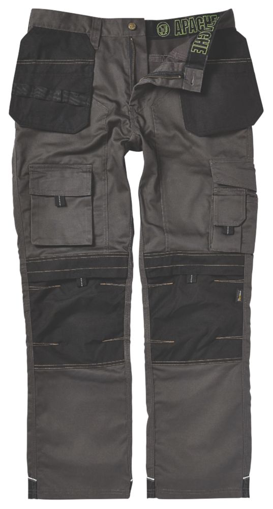 Apache Men's Apkht Short Gry Tools, Grey/Black, 34W UK